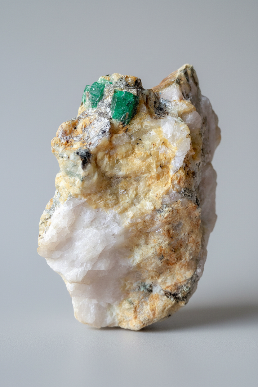 Natural Swat Valley Emerald on Matrix – 240 Gram Rough Crystal
