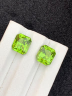 15.3 carat natural Pakistani peridot pair