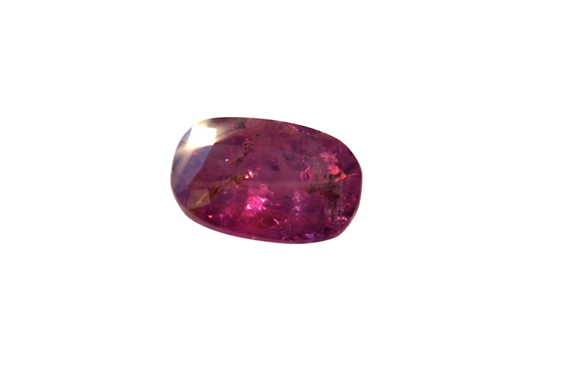 8X5 mm 1.7 carats Emerald Cut Purplish Pink Sapphire - Basal