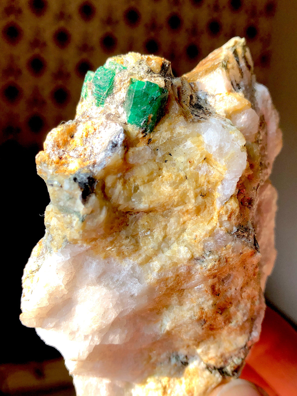 Natural Swat Valley Emerald on Matrix – 240 Gram Rough Crystal Natural Swat Valley Emerald on Matrix – 240 Gram Rough Crystal
