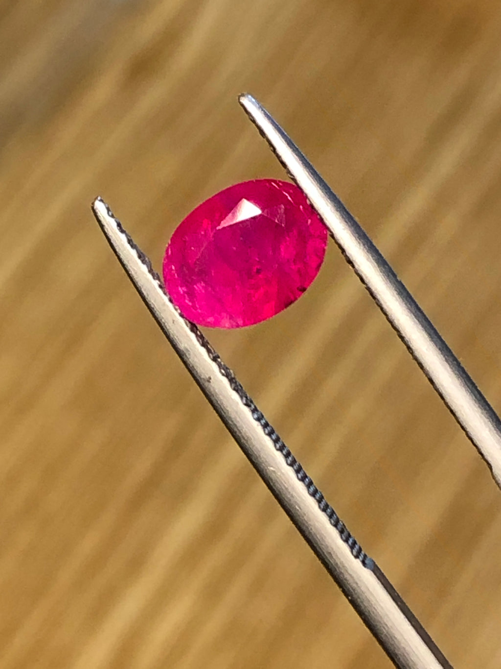 1.46 Oval Cut Reddish Pink Ruby Gemstone - Afghan Ruby
