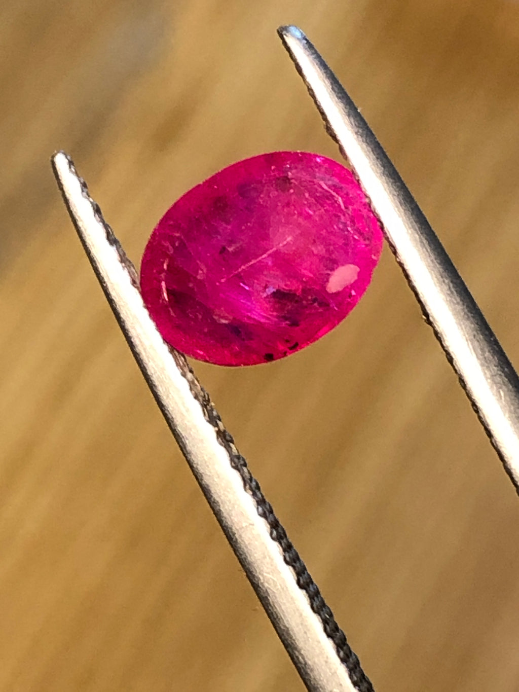 1.46 Oval Cut Reddish Pink Ruby Gemstone - Afghan Ruby