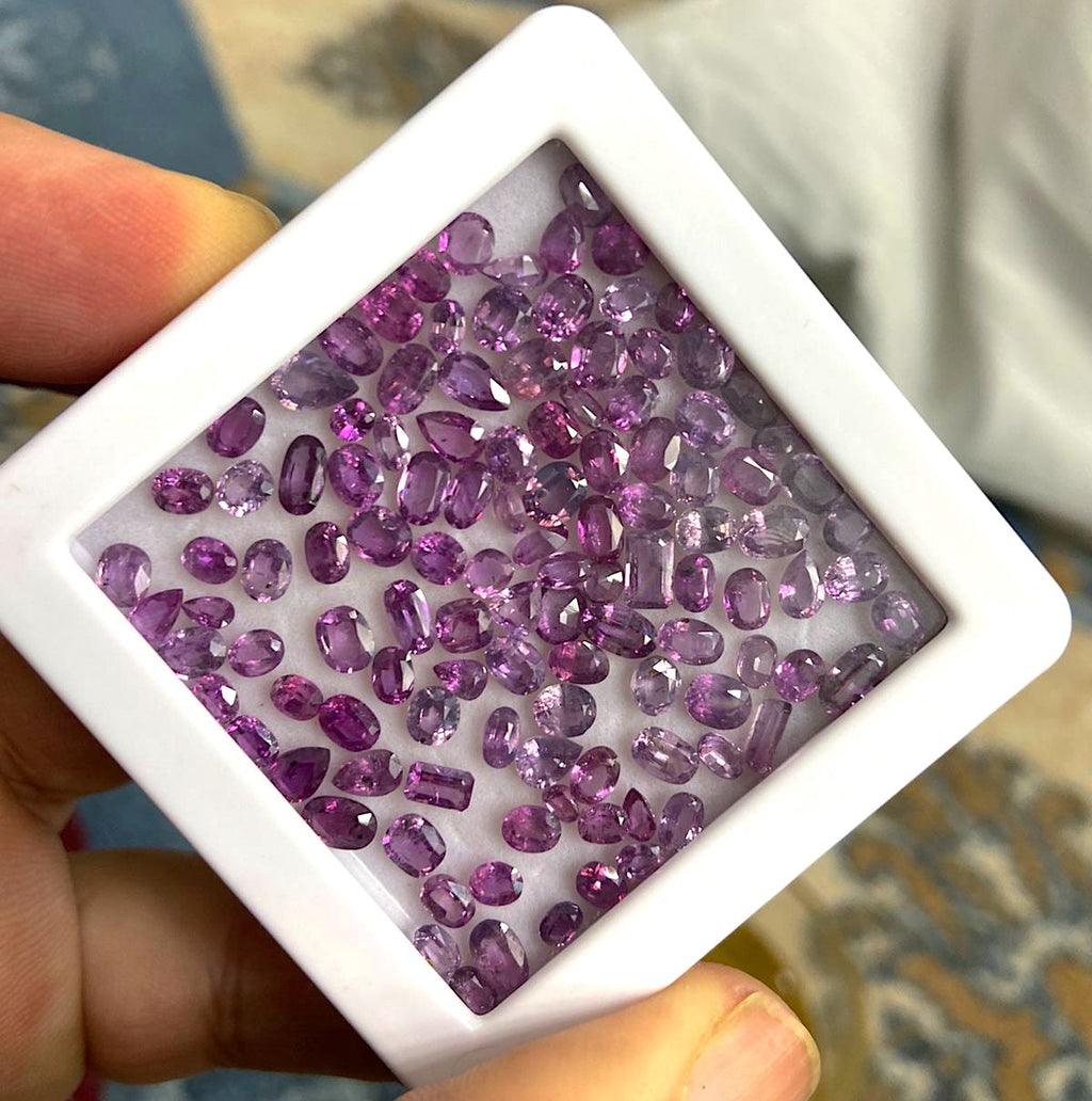 30 Carats Natural Pink Kashmir Sapphires – Basel Mine, Pakistan (Parcel)