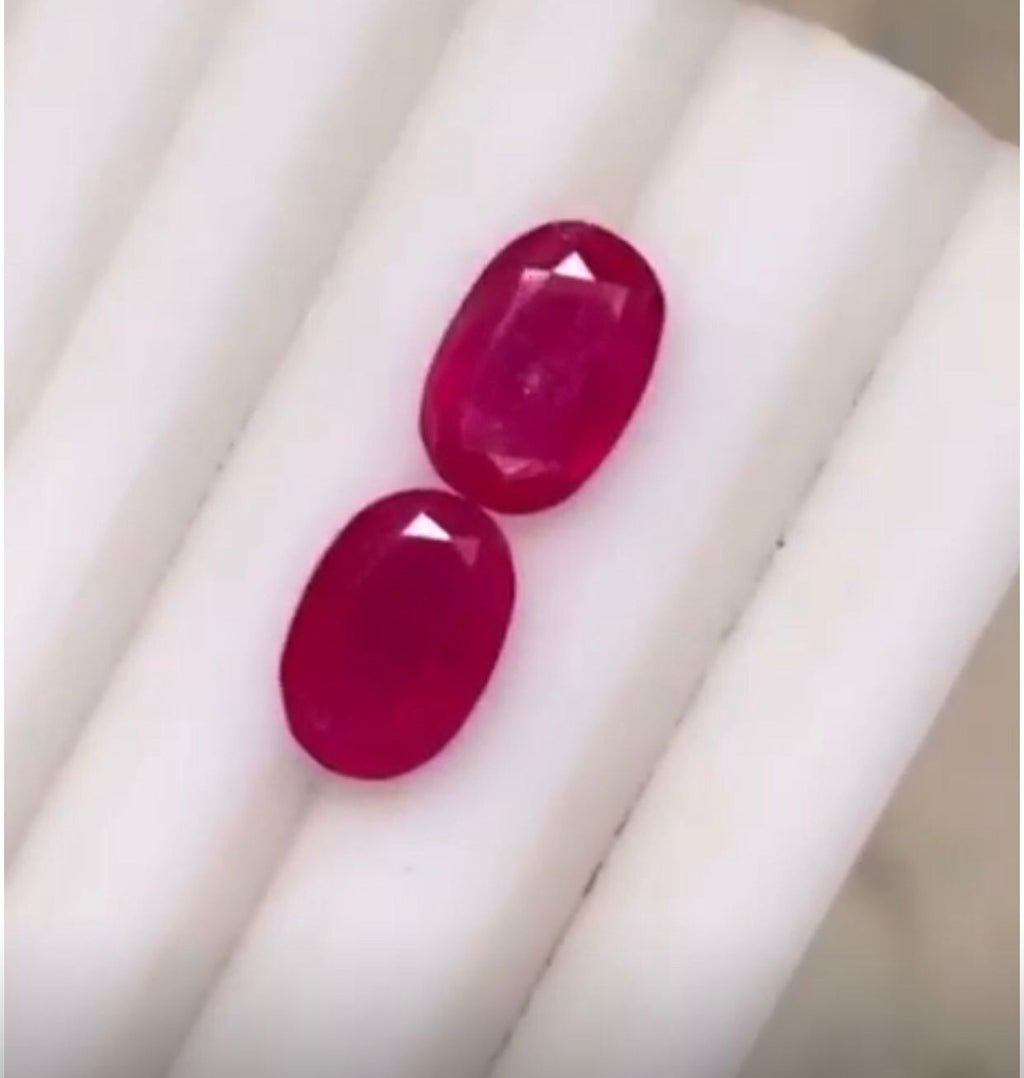 Afghanistan Natural ruby loose gemstone Pair