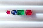 1.79 Carats Kashmir Ruby, Swat Emerald, Kashmir Blue Sapphire Deal